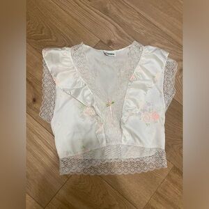 Vintage Coquette Floral Lace Sears Cami Top